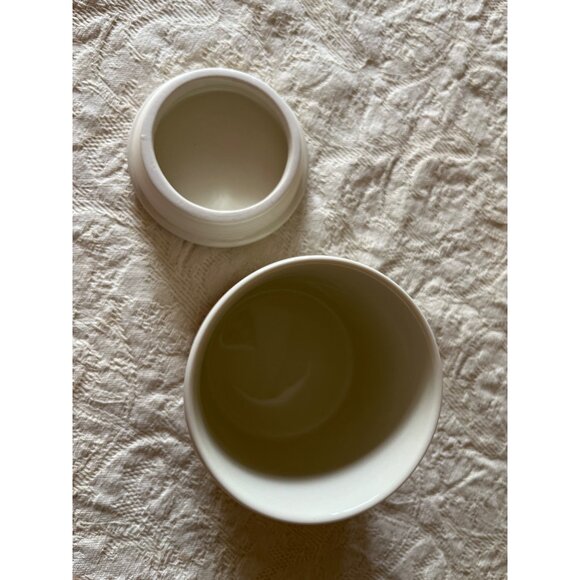 2 Stackable Set Ceramic Sugar & Creamer Jar Minimalist Style Storage Container - Picture 5 of 16